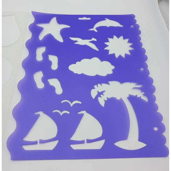 Lot of Scrapbooking Paper Crafting Plastic Stencils Shapes Letters Baby - Picture 7 of 16